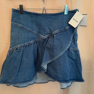Mother Denim Ruffle Skirt